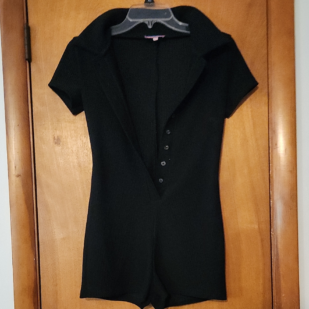 Edikted Black Short Sleeve Romper